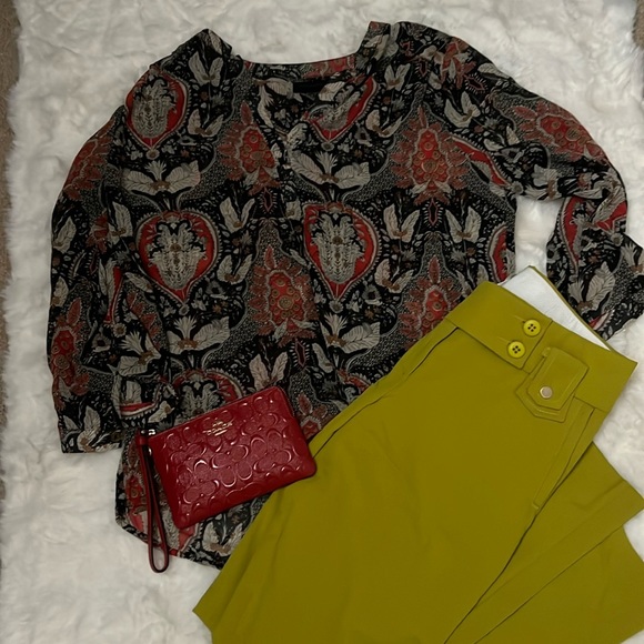 ❤️ 2 pc bundle BEGONVILLE pants set size 0 in mustard green Mittoshop Top size M - Picture 1 of 16